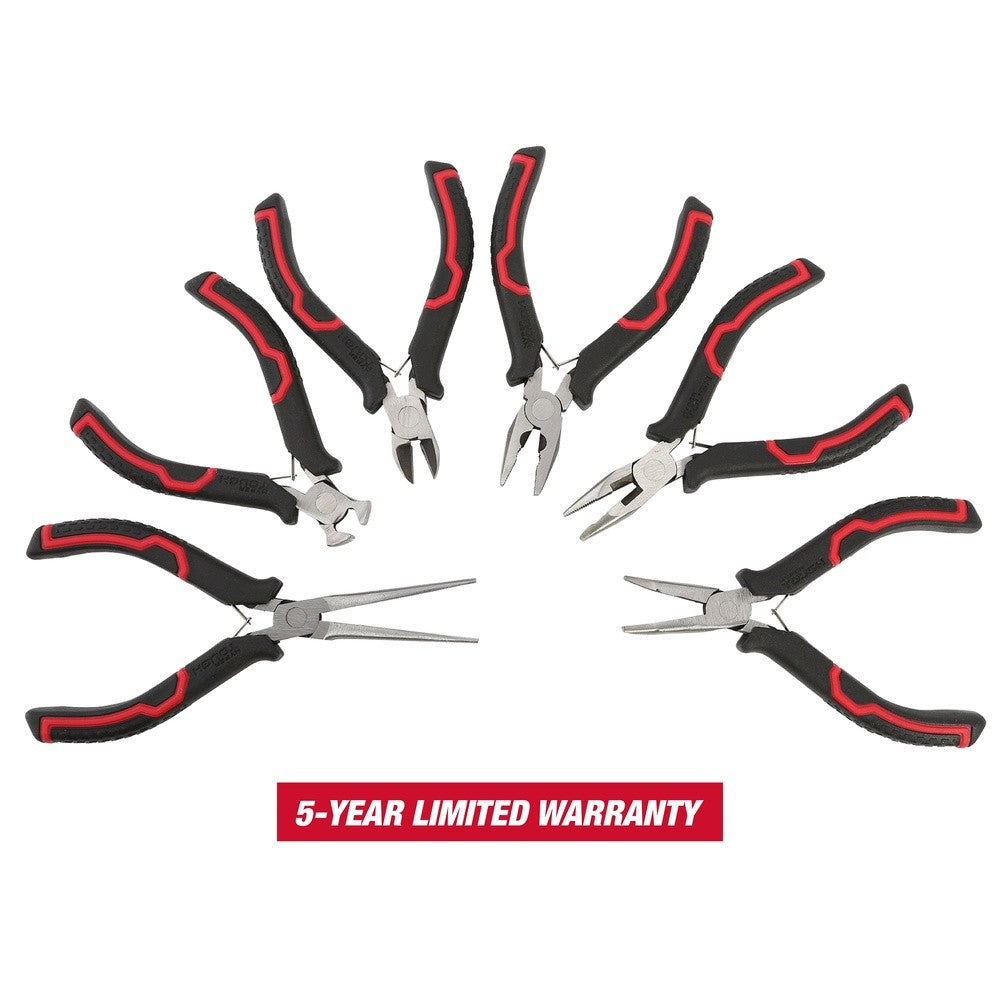 6-Piece Mini Pliers Set Precision Machined Spring Loaded Grip Ideal Jewelry Making Crafting DIY Projects Durable Steel Tools