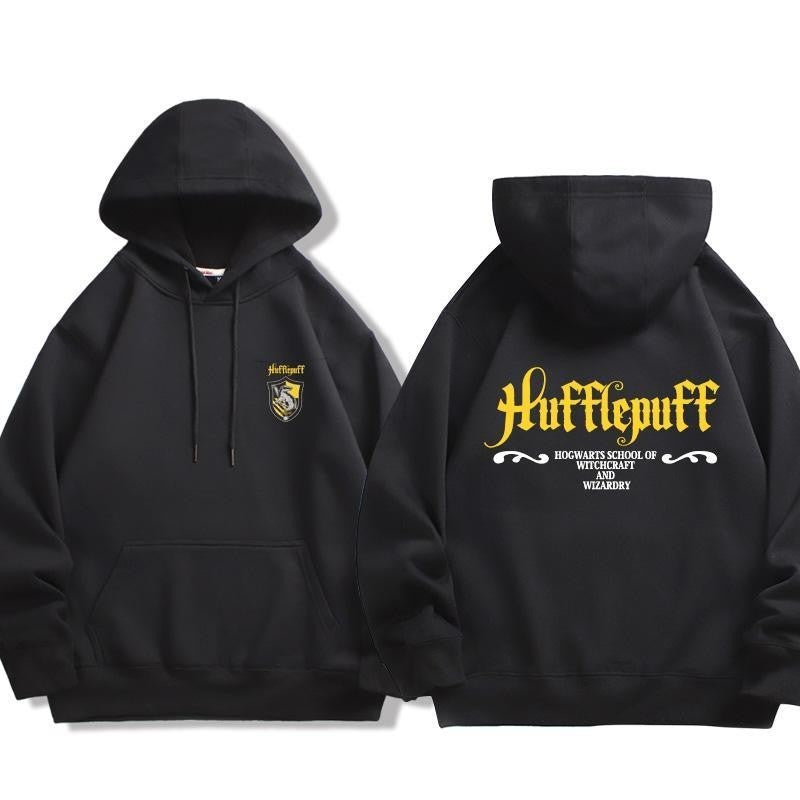 Harry Potter Co Branded Slytherin Hogwarts School Hoodie for Autumn and Winter Fashion Trend, Unisex Hoodie