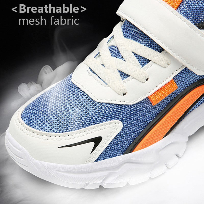Lightweight Children's Black Sneakers Breathable Mesh for Boys School Casual Walking Shoes Non slip Sport Kids Girl Running Shoe