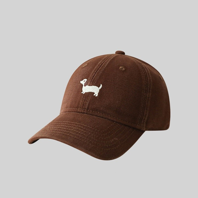 Dachshund Embroidery Baseball Hat Sunscreen Fashion Outdoor Hat Suitable for Men and Women for Daily Leisure Matching
