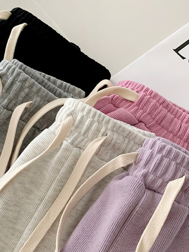 AOSSVIAO 2025 Summer Shorts Women Elasticity Lovely Girls Korean Style Sweet Students Harajuku Simple Pure Gray Trousers Female