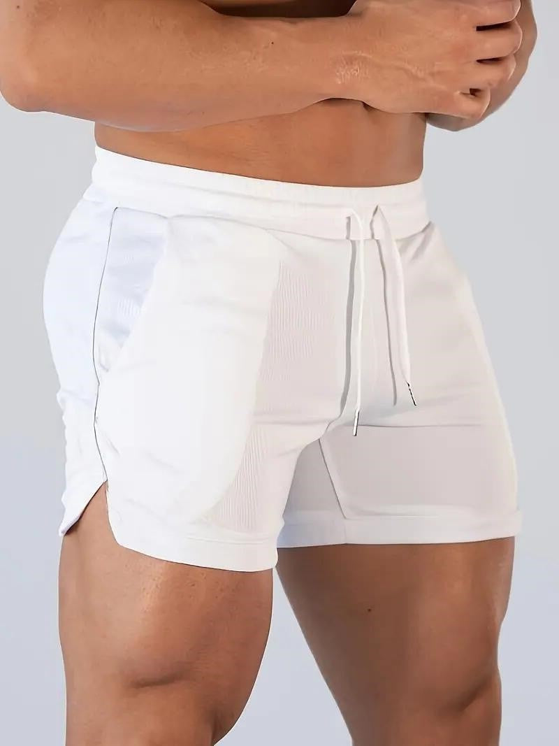 2024 Latest, Fast Drying Breathable Muscle Running Shorts, Marathon Seven Legs, Fitness Beach Pants, Tight Mesh Fabric, Hip Hop