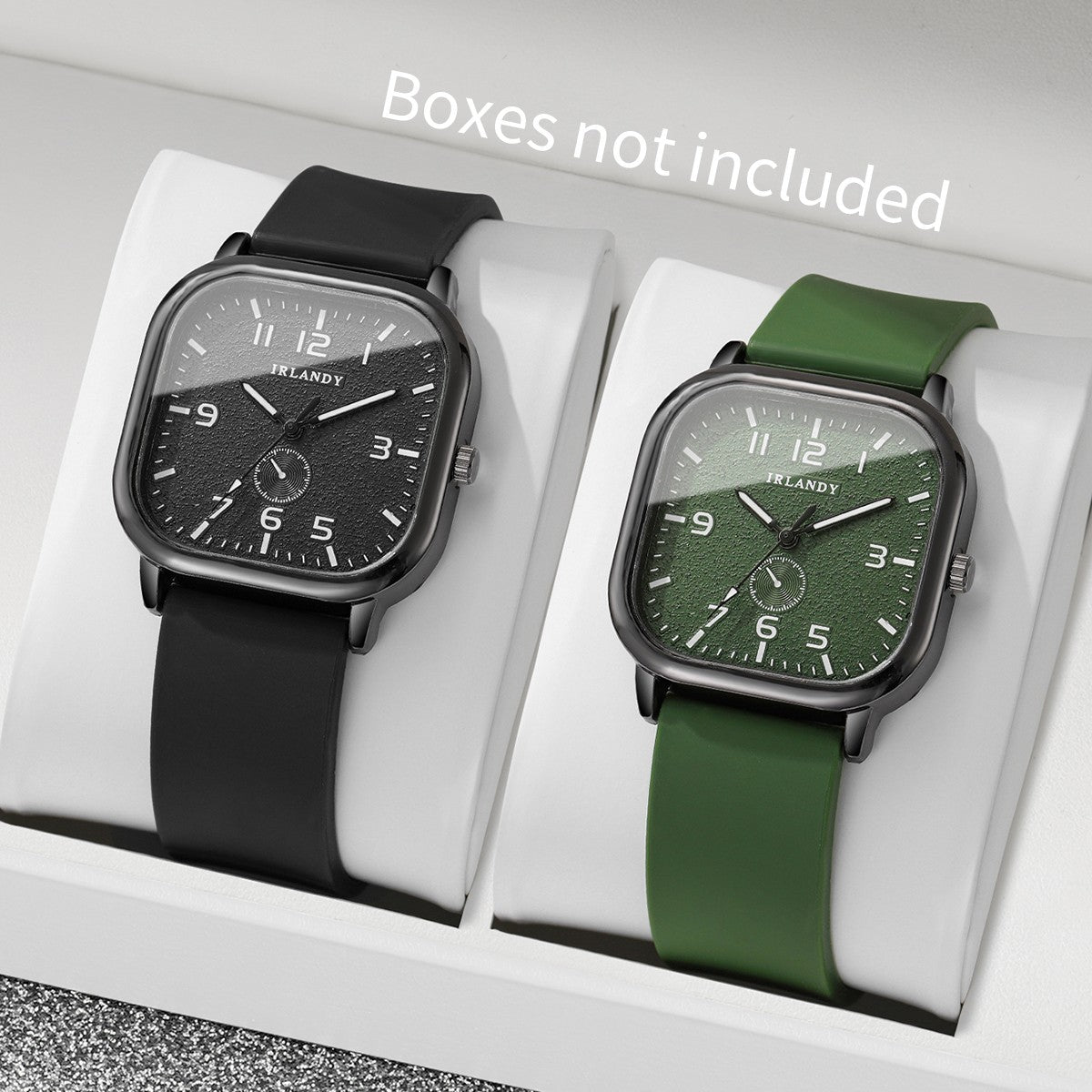1/2/3PCS Fashion Square Women Watches Casual Silicone Strap Quartz Watches Sports Wristwatch For Men Women Students?Without Box?
