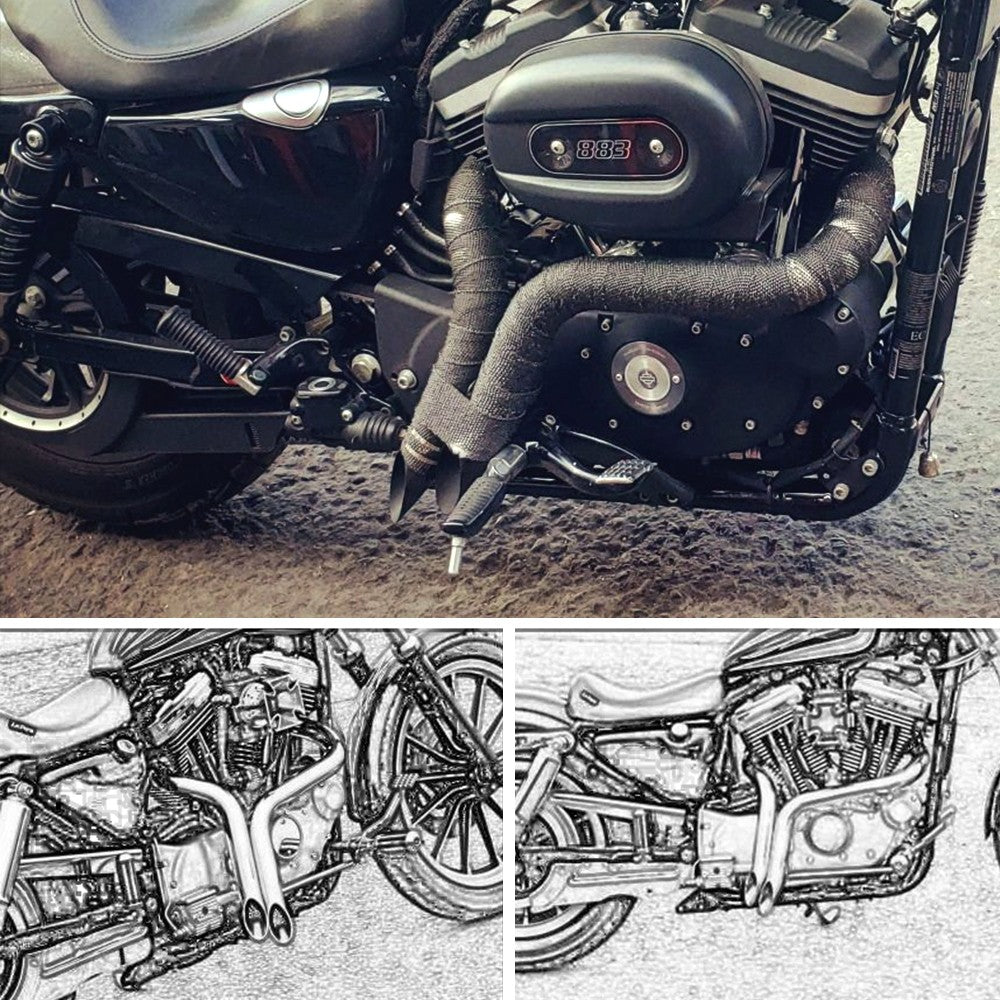 Exhaust Motorcycle Escape Sportster Motorcycle Exhaust XL883 Elbow Bike For Softail Sportster 883 1200