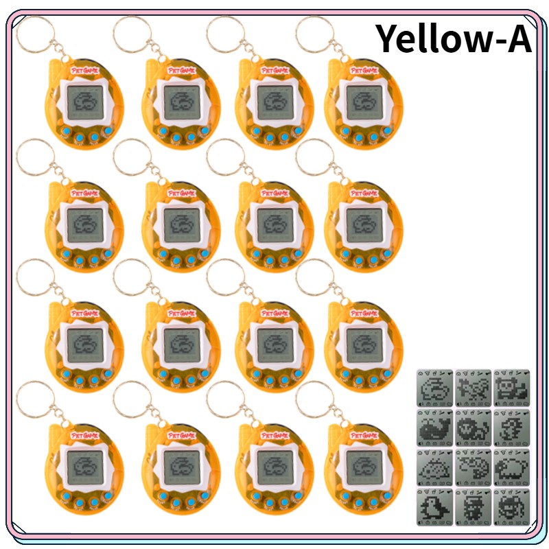 6-48PCS Virtual Pet Keychain Digital Pet Electronic Handheld Game Video Game Party Birthday Nostalgic 90s