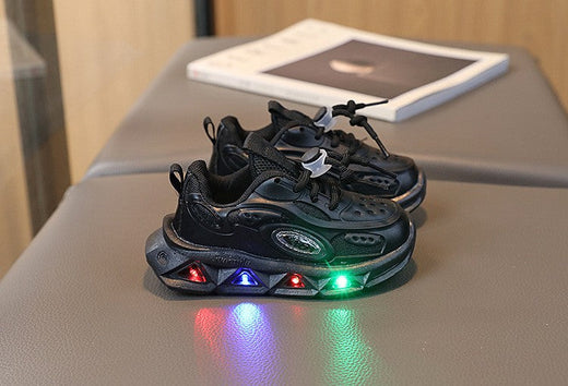 Baby Shoes2025 Spring Autumn New Boys and Girls Light Up Clunky Sneaker Small and Medium-sized Children's Soft Soled Baby Shoes