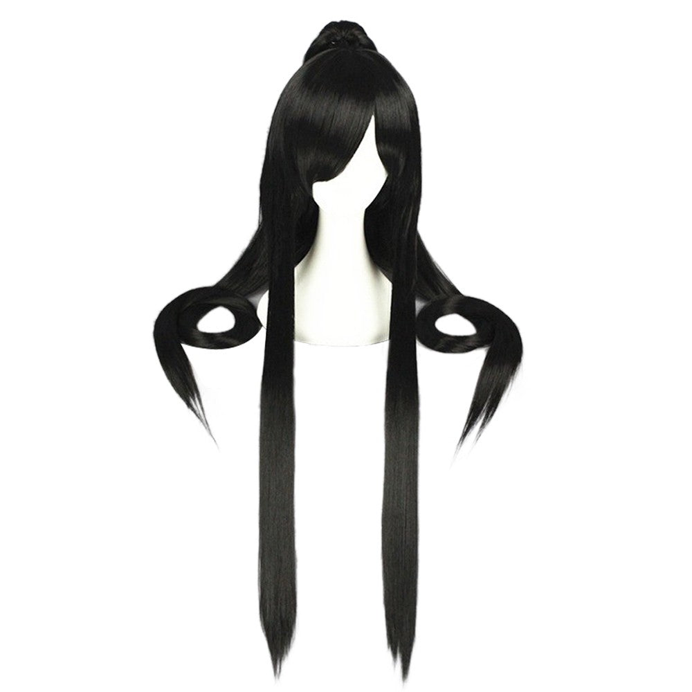 HAIRJOY Synthetic Hair Cosplay Wigs Long Ponytail Black Purple Red Grey Wig High Temperature Fiber