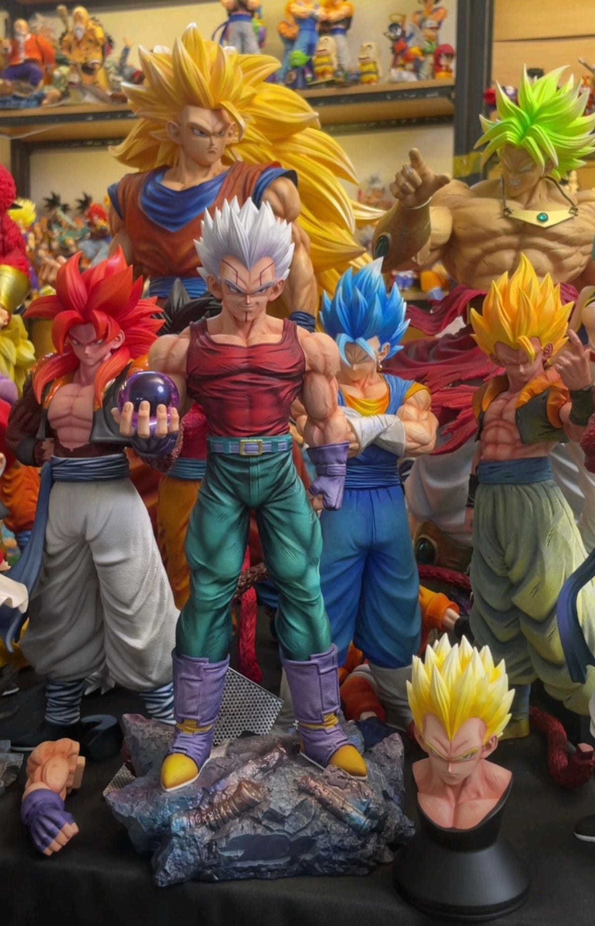 ?IN STOCK? JG studio 31cm Dragon Ball GT Baby&Vegeta Figure Super Saiyan anime Figures PVC Statue 2 heads Model Toys Gifts