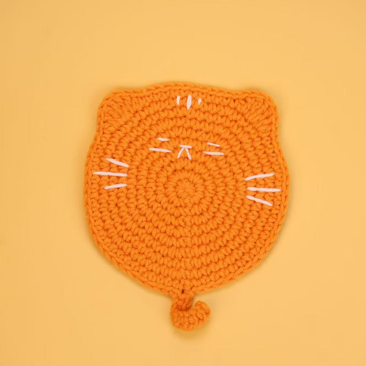 Funny Crochet Animal Coaster Finished Handwoven Coaster Coffee Cup Decor Gift