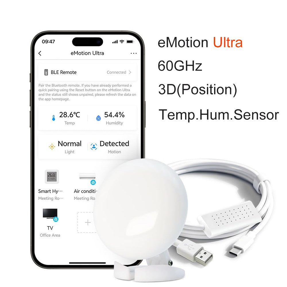 LinknLink Smart Home Bridge Emotion Presence Sensor, mmWave Radar WiFi Smart Motion Sensor,IR, Work with Alexa and Google Home