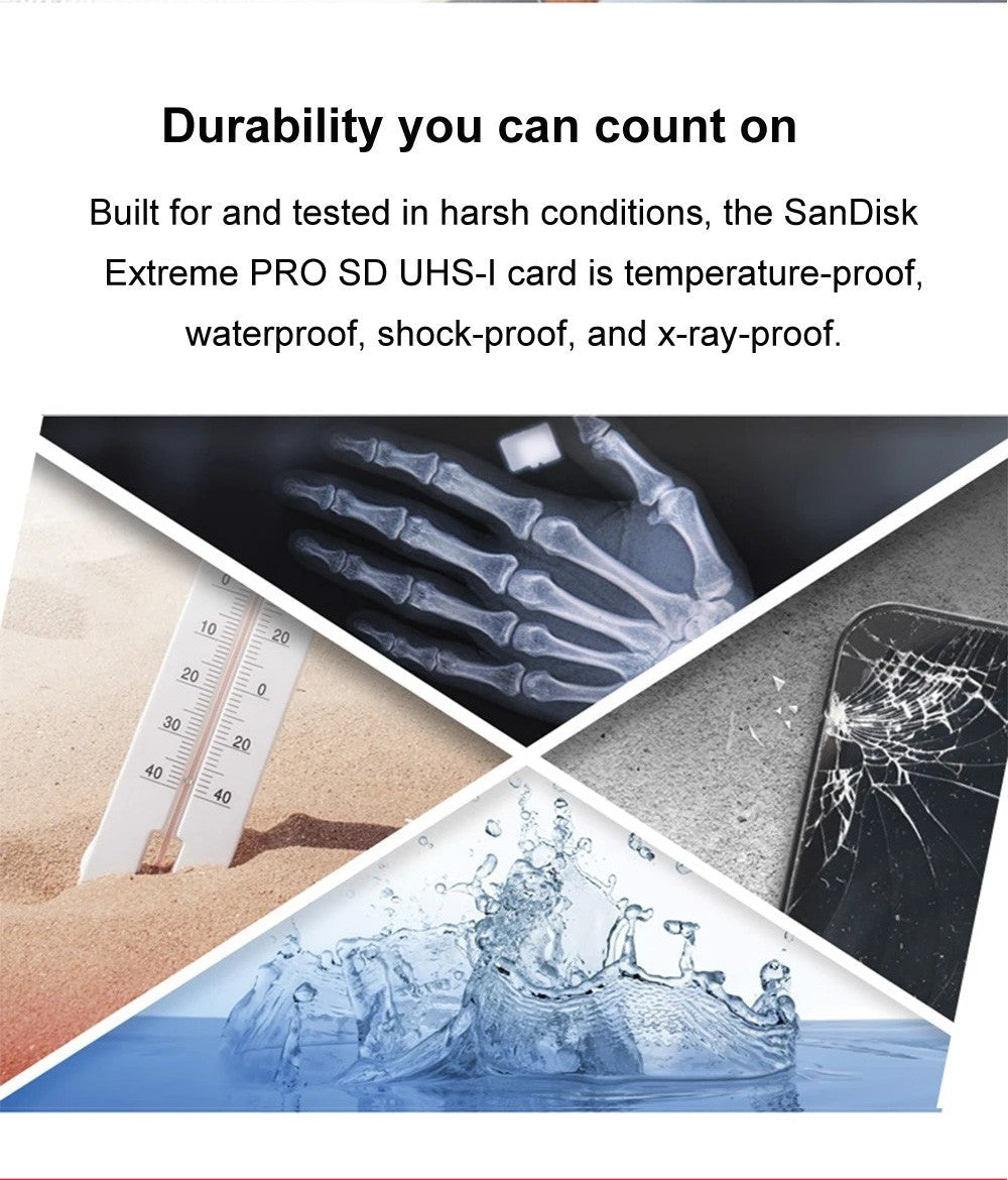 SanDisk SD Card 32GB SDHC 64GB 128GB 256G SDXC SD Card C10 Memory Cards Up to 200MB/s Read U3 V30 Flash Cards 4K UHD for Camera