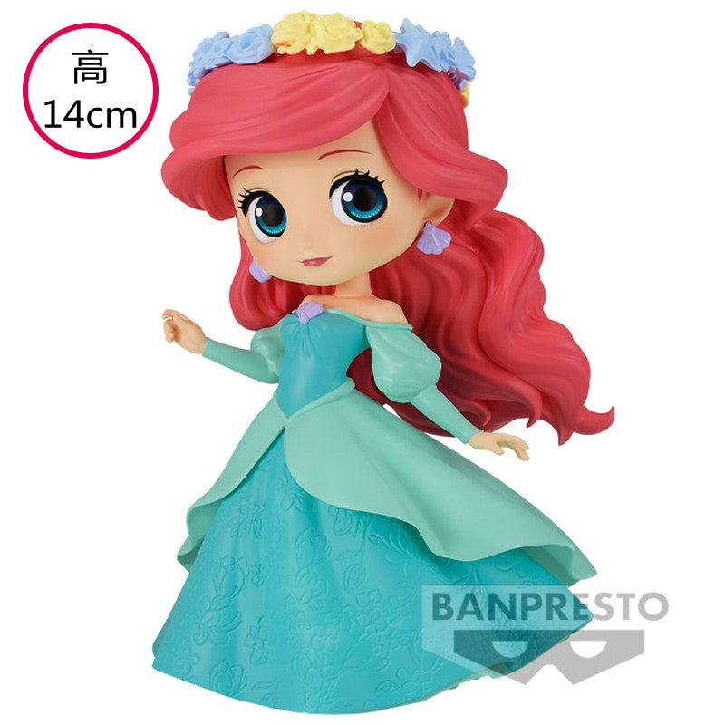 Bandai Disney The Little Mermaid Anime Qposket Characters Ariel Glitter Line Action Figure Collectible Model Toys Birthday Gift