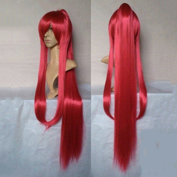 HAIRJOY Synthetic Hair Cosplay Wigs Long Ponytail Black Purple Red Grey Wig High Temperature Fiber