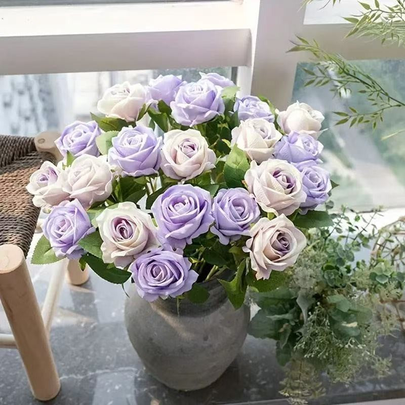 1~20pcs Artificial rose decoration Red rose Realistic artificial flowers Fake flowers Wedding dining table home decoration