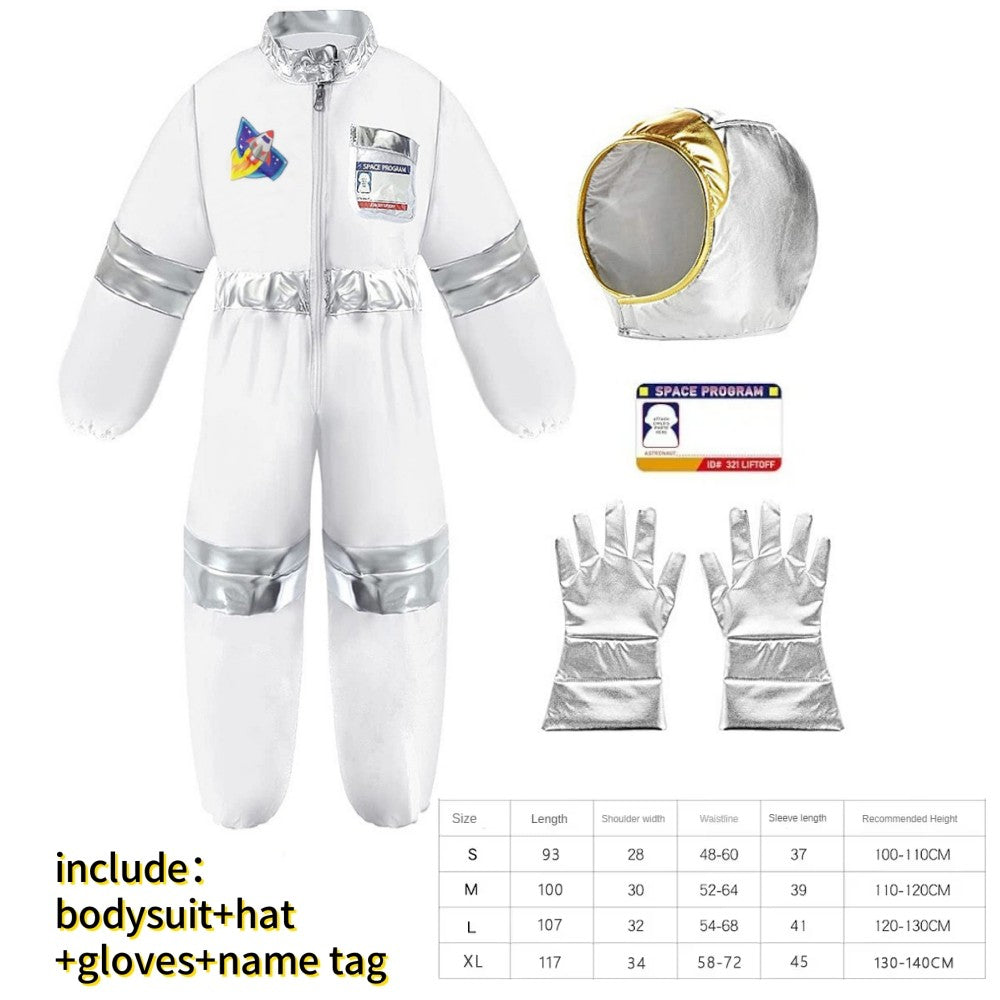 New Astronaut Boys Girls Cosplay Costume for Kids Spaceman Child Halloween Dress Up Children Rocket Jumpsuit Outfit Bodysuits