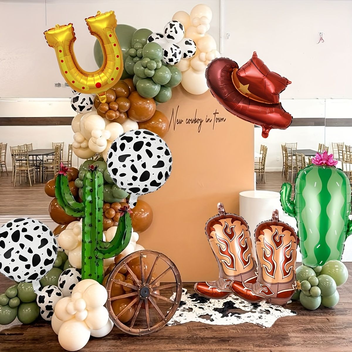 Western Party Balloons Horse Horseshoe Balloons Wild West Cowboy Rodeo Themed Birthday Party Bachelor Party Farm Decoration Gift