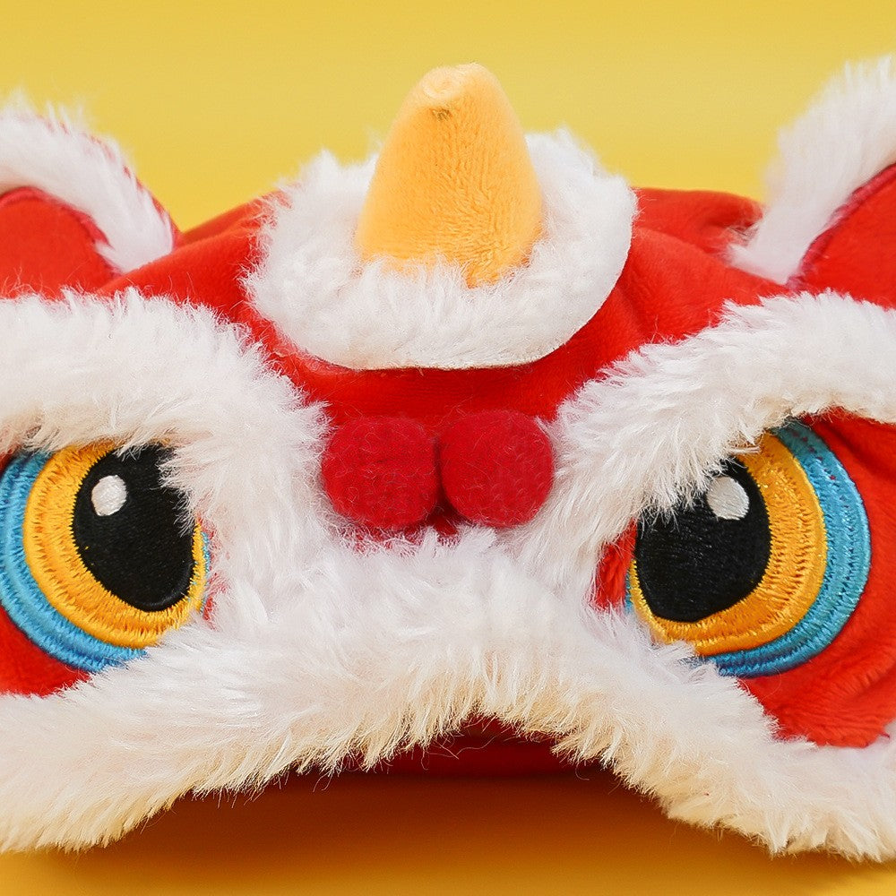 Pet New Year's Tiger Head HatAutumn and Winter Warm Dogs and Cats Funny Transform Headgear Headwear Supplies