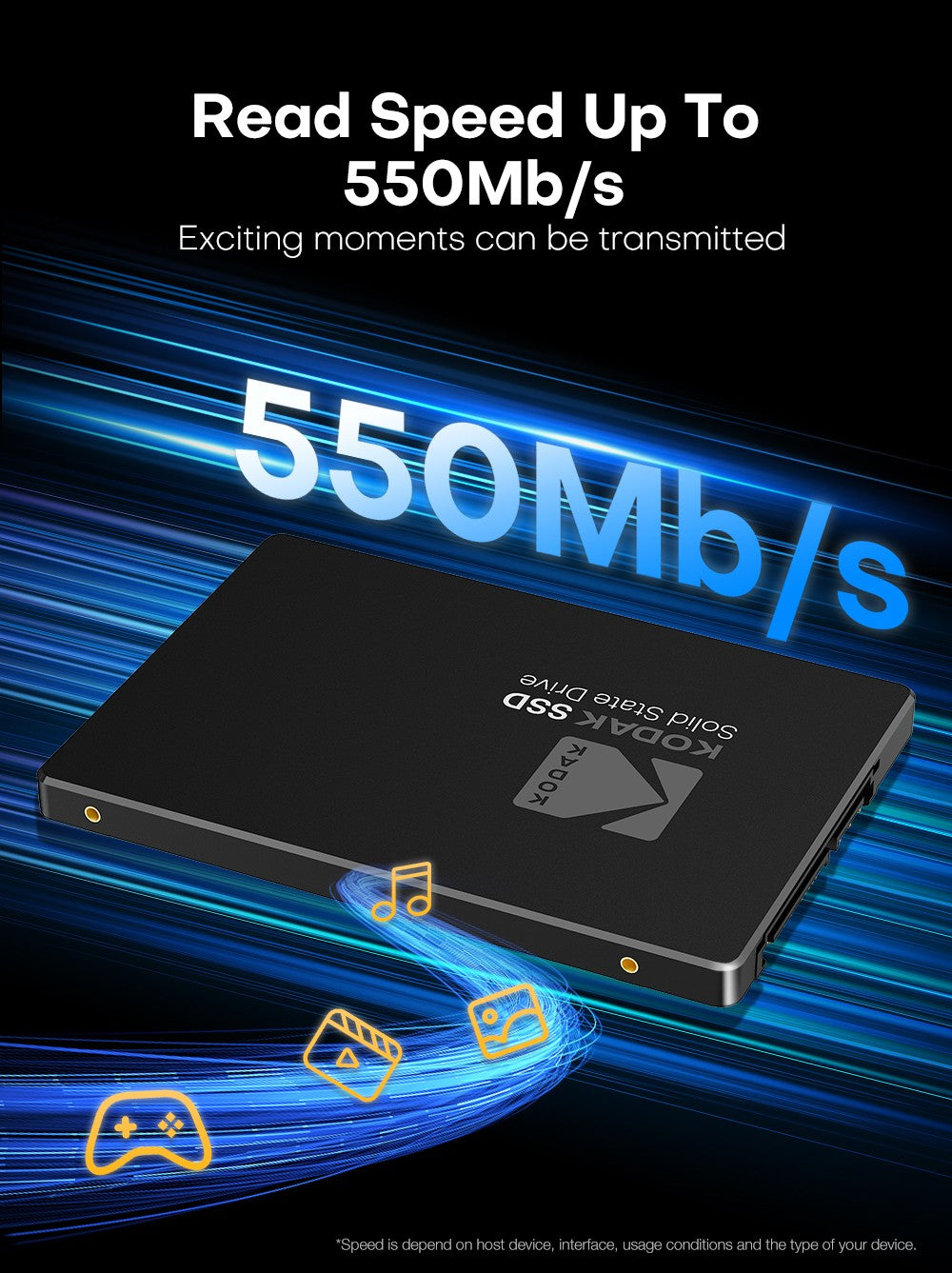 Kodak Ultra SSD 1T Sata 2.5 Inch Solid Disk High Speed 550Mb/s 512/128/256G HD SATA Disk Internal Hard Drive for Laptop Computer