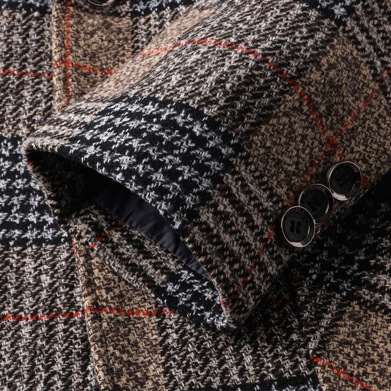 Classic Men's Suit Jacket England Plaid Blazers High Quality Business Causal Suit For Men Clothing Conjuntos De Blazer A2F1732