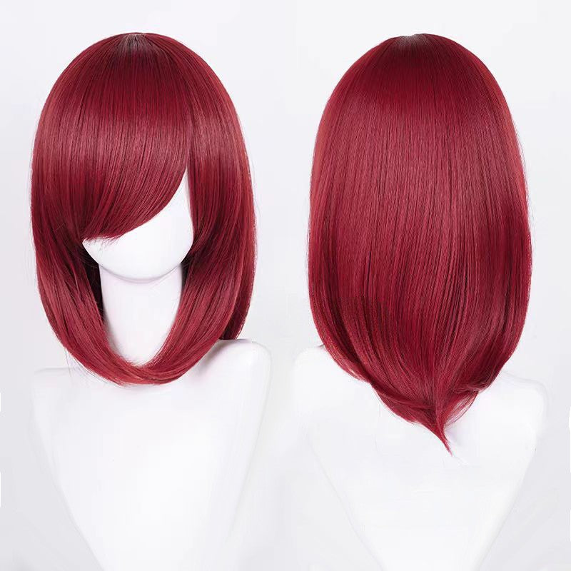 Cosplay Wigs Multicolor 16 Inch Short Straight Men's Wig Synthetic Heat Resistant Wigs for Anime Cosplay Halloween Party Use