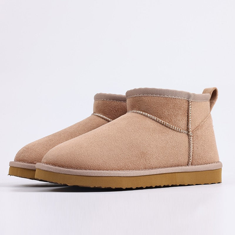 Smile PoP New Winter Cotton Women Boots Warm Suede Women Shoes Casual Plush Mini Cotton Snow Boots Nonslip Furry Ankle Shoes