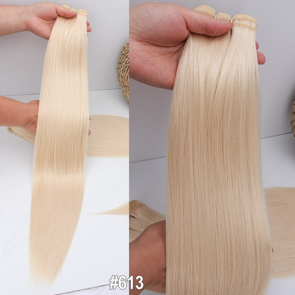 Russia Straight Hair Weave Bundles 65cm 200G Fiber Synthetic Hair Extensions Bio Protein Heat Resistant Ponytail Cosplay Hair