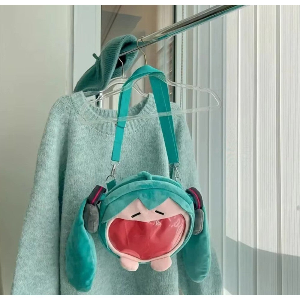 Hatsune Shoulder Bag New Backpack Cute Anime Girl Plush Cartoon Kawaii Knapsack Student Bag Packet Kids Gifts Toys