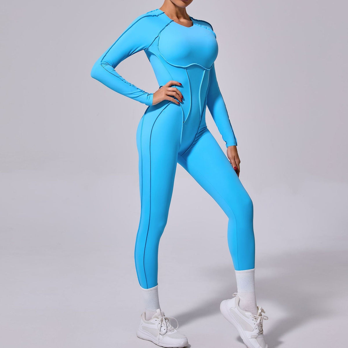 One-piece Yoga Jumpsuit Women Long Sleeved Set Quick Drying Yoga suit Gym Training Suit Sportswear Bodysuits Women Fitness Set