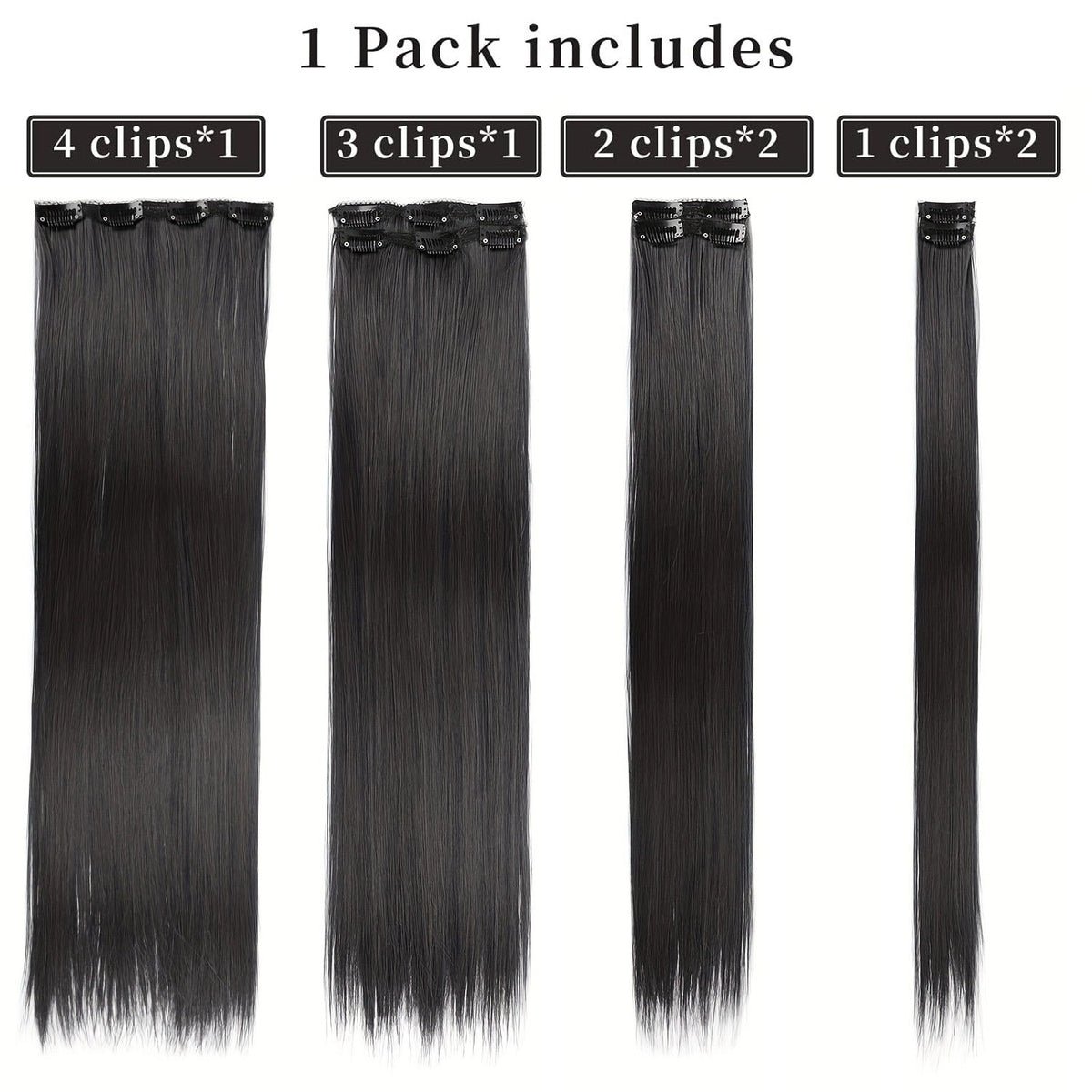 7PCS Clip in Hair Extensions 20inch Ultra Invisible Hair Piece For Woman Soft Silky Seamless Hair Extensions