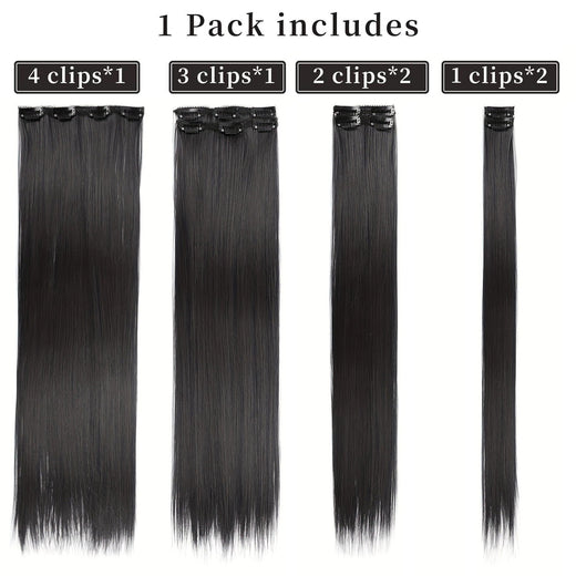 7PCS Clip in Hair Extensions 20inch Ultra Invisible Hair Piece For Woman Soft Silky Seamless Hair Extensions