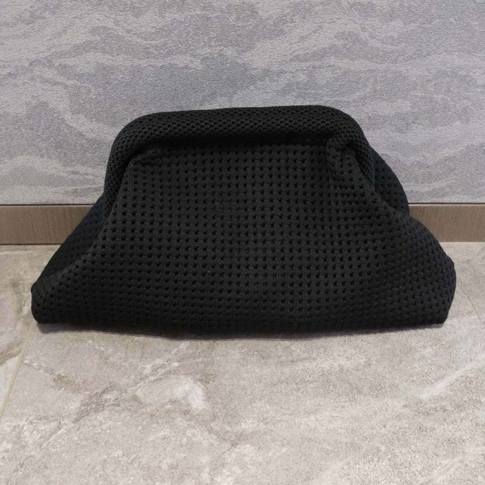 Breathable Summer Beach Clutch Bag Elastic Soft Small Crochet Handbag Polyester Dumpling Clutch For Women