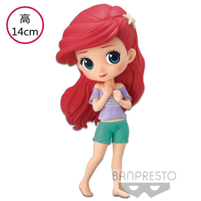 Bandai Disney The Little Mermaid Anime Qposket Characters Ariel Glitter Line Action Figure Collectible Model Toys Birthday Gift