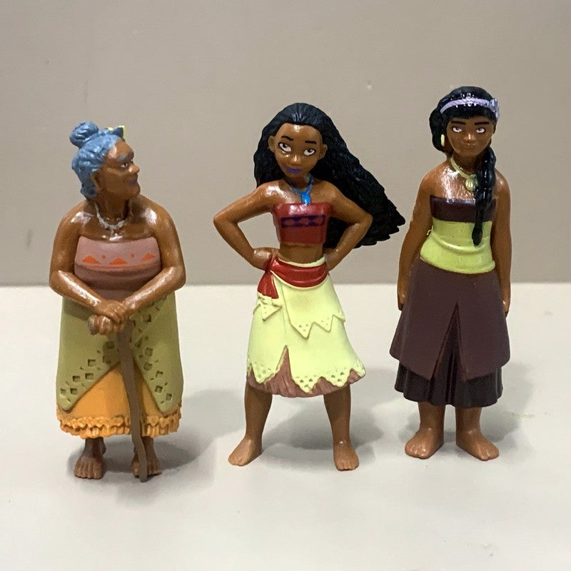 Lot 10pcs/Set 5-8CM Disney Moana Princess Moana Cheif Tui Maui Grandma Tala Pua Pig Rooster Kakamora Action Figures Decoration