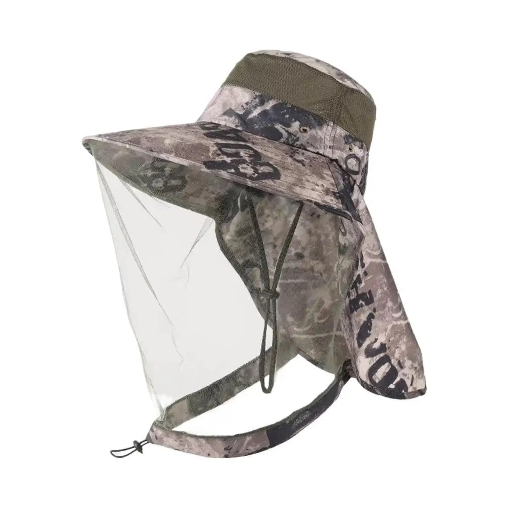 Outdoor Head Face Mask Hat Net Cover Anti-mosquito Cover Mosquito Net Cap Travel Breathable Head Mesh Covers Fishing Caps