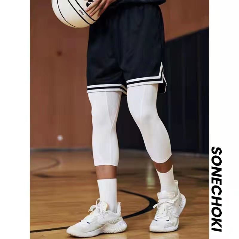 SONECHOKI Knee Length Basketball Shorts Men Striped Loose Running Sport Gym Mesh Breathable Fitness Training Workout Bottom Male