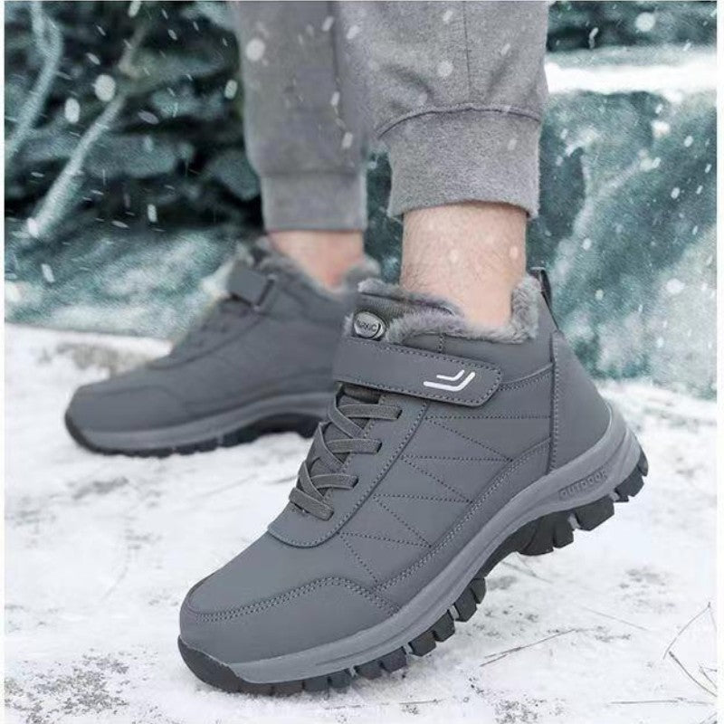 Winter velvet men's shoes Top Quality Casual Snow Boots Waterproof Warm Men boots Outdoor male Trekking Sneaker Botas Zapatos
