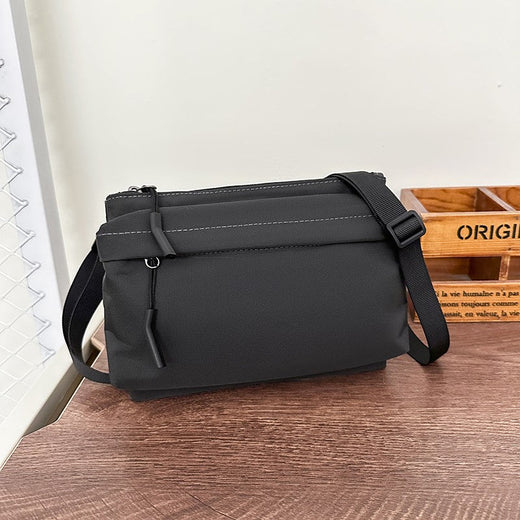 Fashion Leisure Nylon Shoulder Bag Solid Color Waterproof Cross-body Unisex Messenger Bag for Men And Women