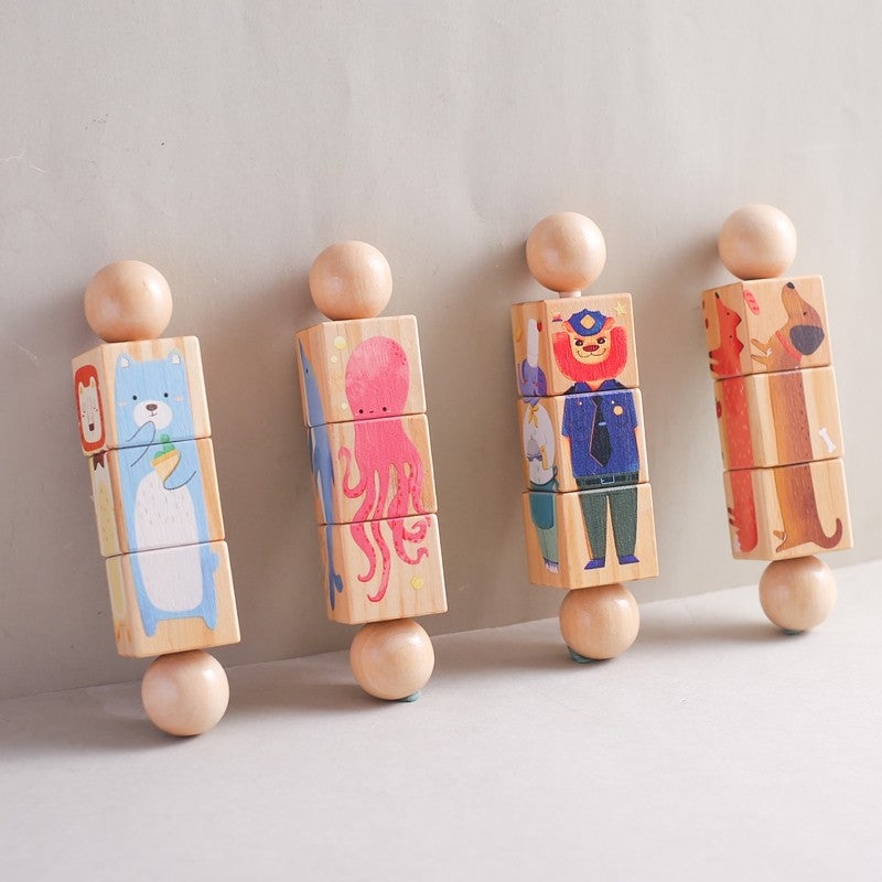 1pc Wooden Montessori Toy Hand bell Toy Baby Mobile Musical Rattle Toy Children Stroller Classic Educational Toys Kid Gifts