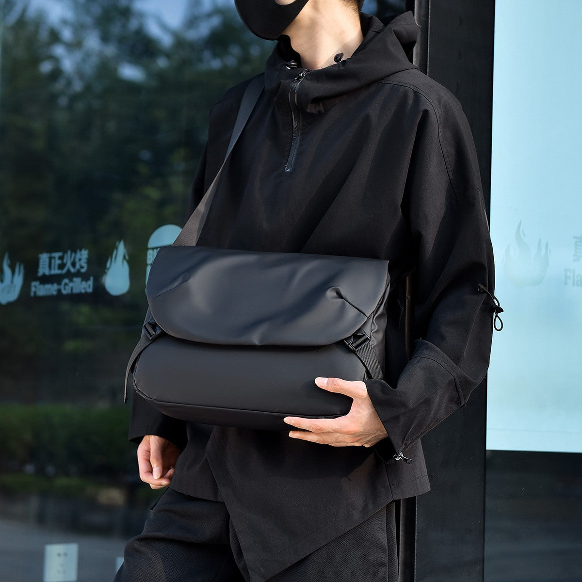 Minimalist Black Men's Shoulder Bag Male High Quality Waterproof Briefcase Crossbody Bag Business Style Messenger Bags for Men