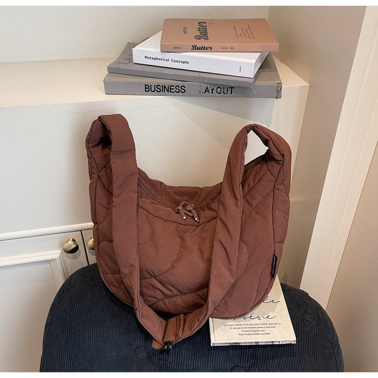 New Commuting Crossbody Bags for Women Fashion Texture and Simple Hobo Shoulder Bag Large Capacity Versatile Bags for Travel
