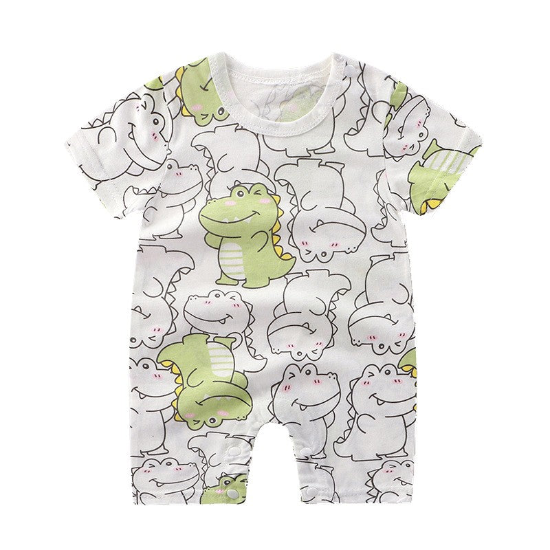 Newborn Baby Clothes Summer Short Sleeve Rompers Infant Boys Girls Cartoon Cotton Jumpsuit Toddler Thin Pajaodysuit For Newborns
