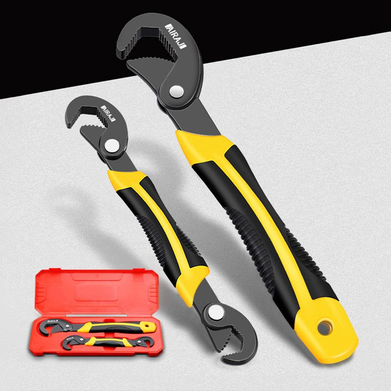 AIRAJ Universal Wrench Multifunctional Opening Wrench Adjustable Ratchet Spanner Hand Repair Tools