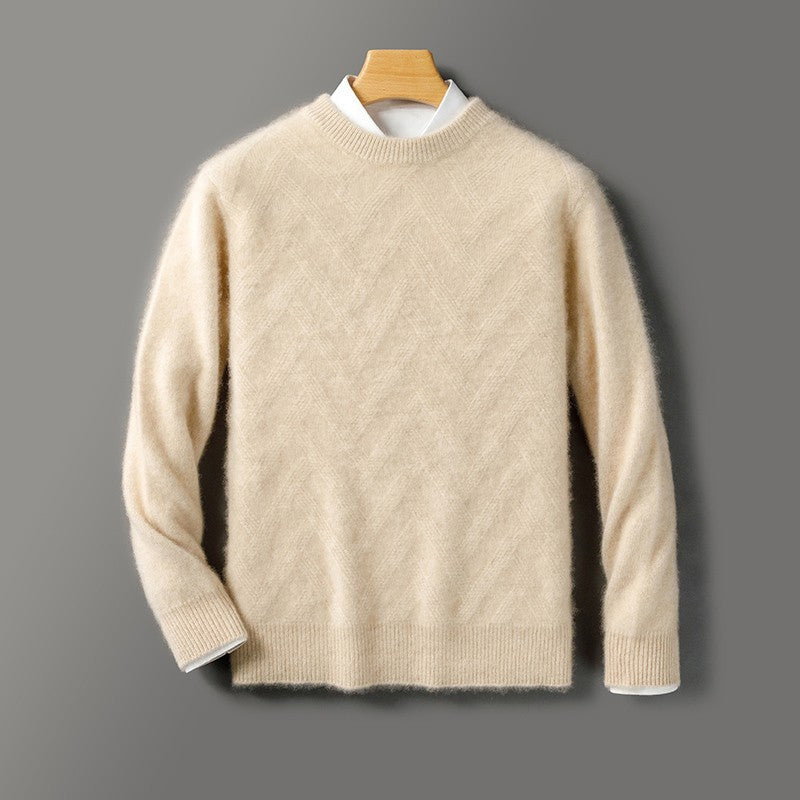 Men's Cashmere Sweater Autumn Winter O-neck Long Sleeve Pullover Casual Clothing 100% Merino Wool high-end Knitwear Top