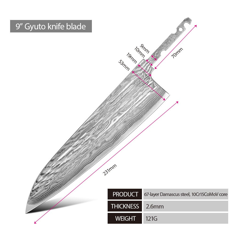 Cutting Tool Chef Santoku Utility Knife white mesh resin HD 67-Layer Damascus Steel Japanese Kiritsuke knife set for kitchen ues