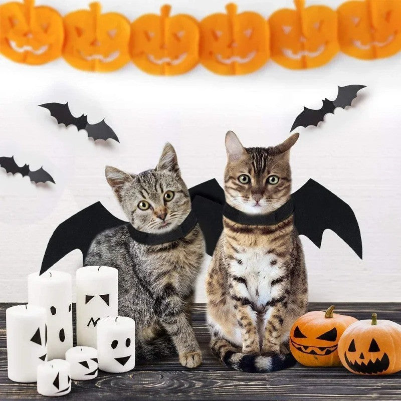 Halloween Cute Pet Dog Cat Clothes Black Bat Wings Harness Costume Cosplay Party Pets Decoration Supplies Cats Dogs Accessories