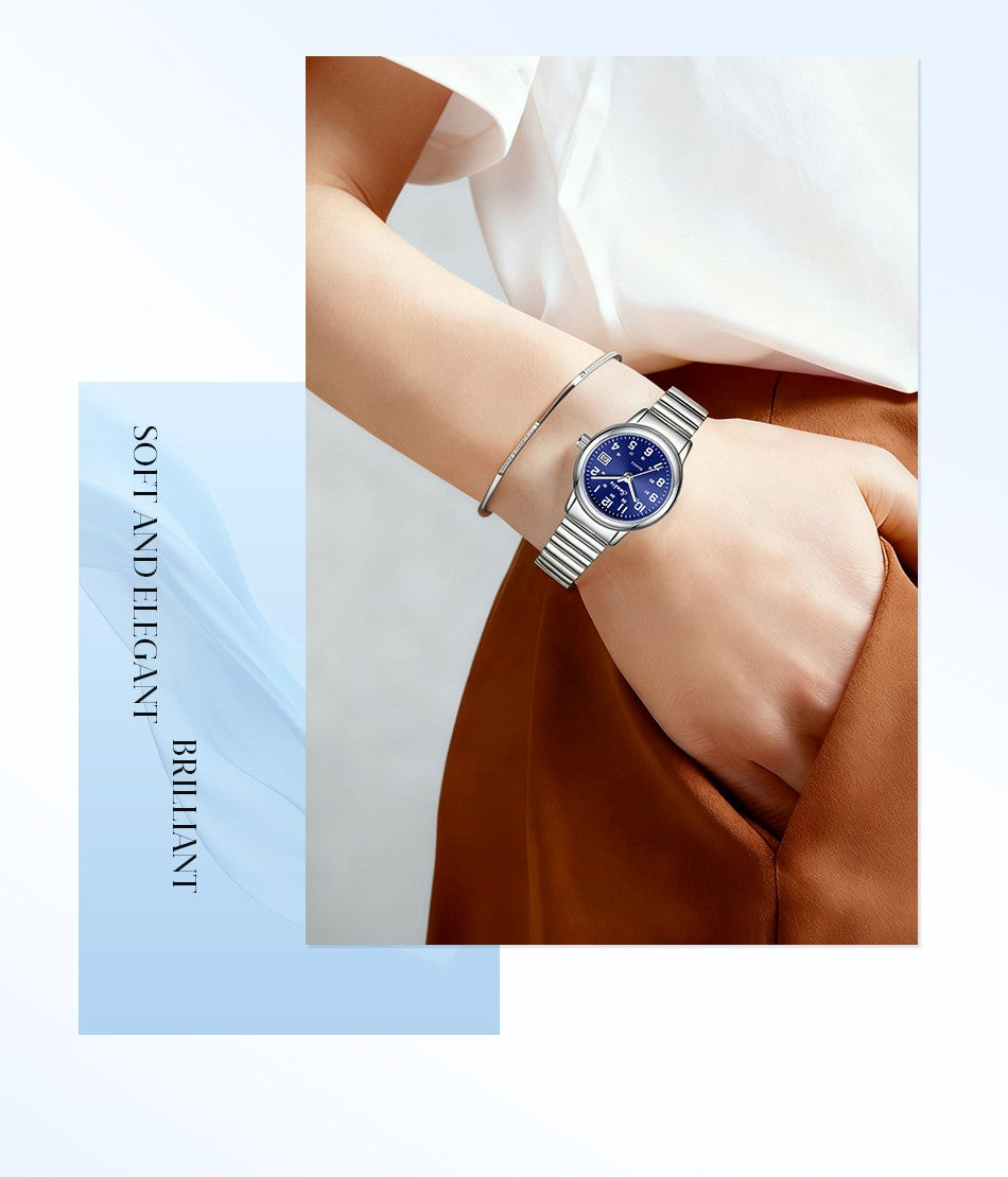 LIGE Sunkta Elegant Fashion Woman Watch Classic Luxury Auto Date Waterproof Simple Stainless Belt Watches for Women Montre Femme