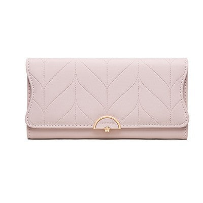 PU Fashion Long Women's Wallet Fashion Buckle New Handbag Large Capacity Fresh Wallet Wallet