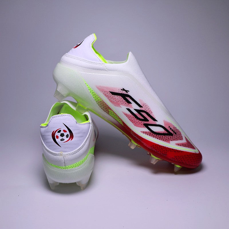SLIP-ON Mens Soccer Shoes Non-Slip Turf Soccer Cleats for Youth Without-Lace TF/FG Training Football Boots Chuteira Campo 35-45