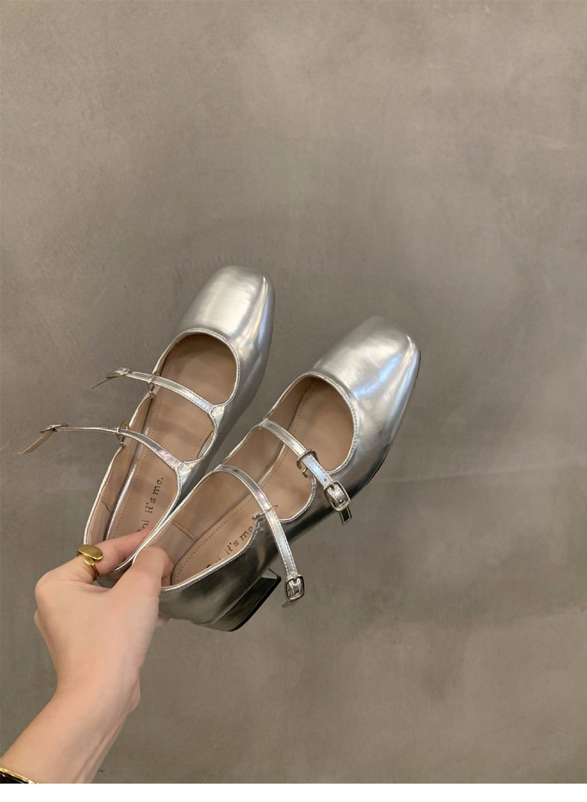 Mary Jane Shoes for Women Retro Medium Heel Women's Single Shoes Fashion Gloss Soft Comfort Ballet Shoes Zapatos De Mujer