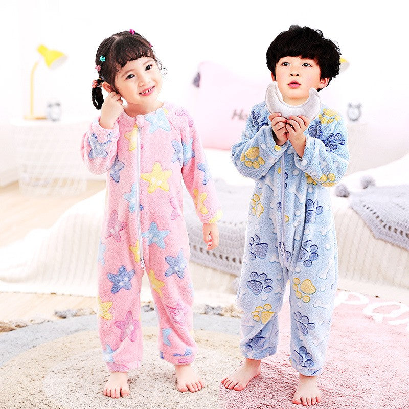 Baby Girls Warm Rompers Jumpsuit Clothes Autumn Infant Boys Overalls Kids Flannel Clothing One-Pieces Rompers 1-4 Years Old